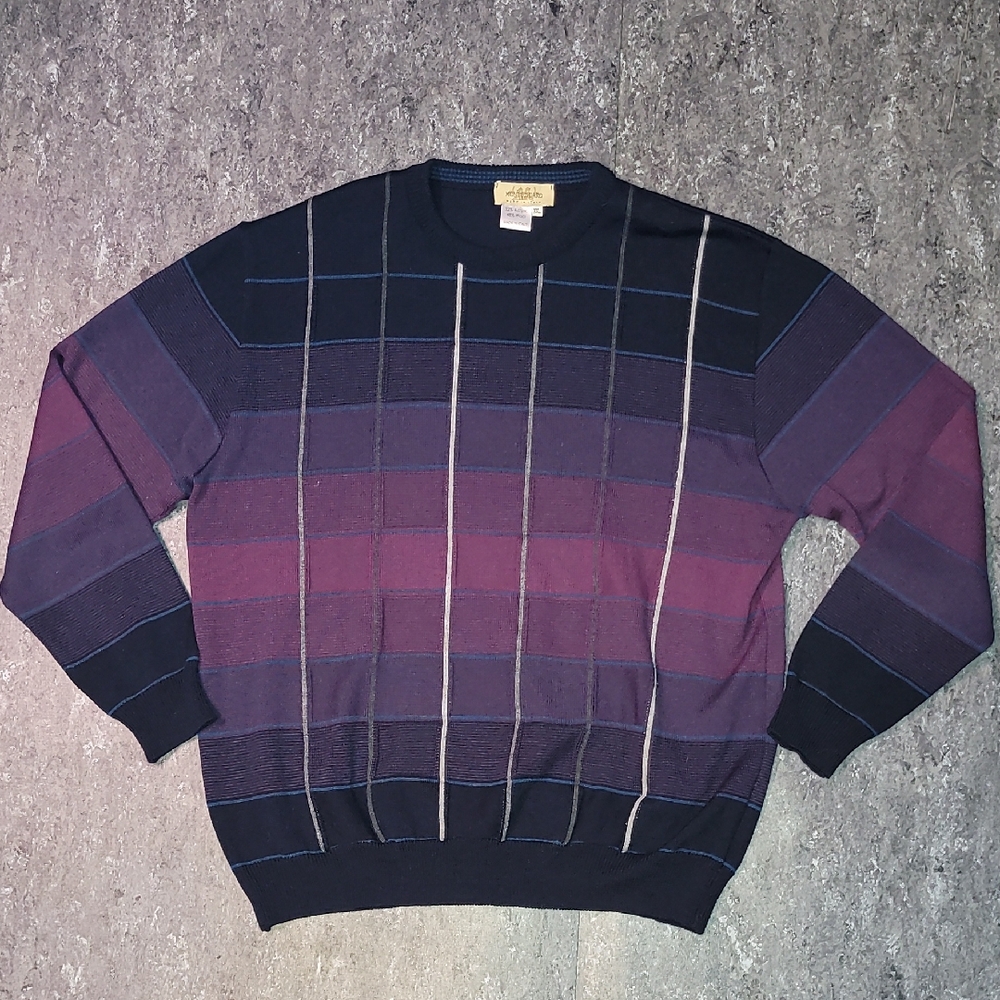 Made In Italy. Montechiaro. Wool-blend. LIKE-NEW. Crewneck Sweater. Men's XXL